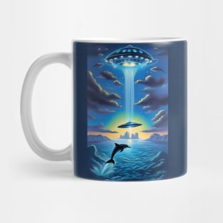 Dolphin and UFO Mug